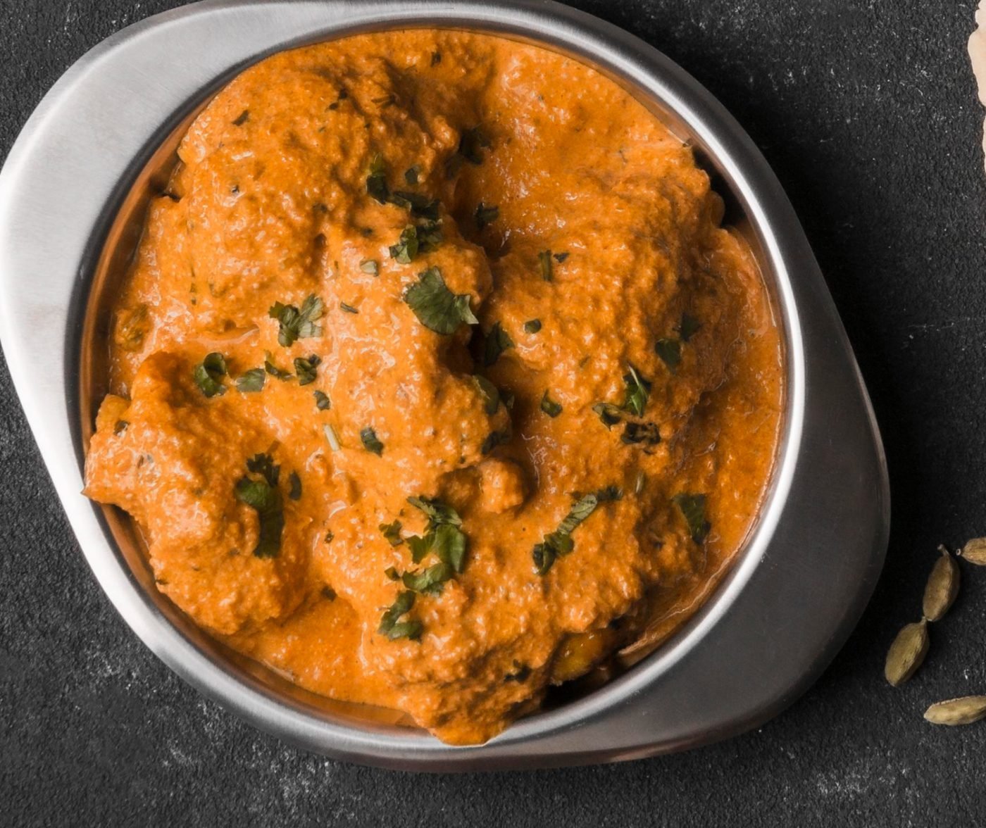 A home-style curry finished with fresh coriander